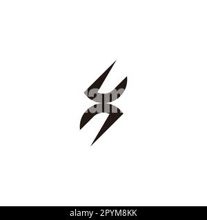 Letter X action, unique geometric symbol simple logo vector Stock Vector
