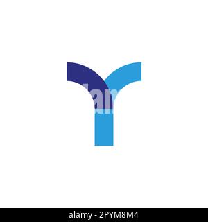 Letter Yr rY Y r geometric symbol simple logo vector Stock Vector