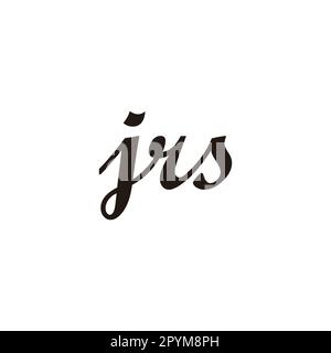 Letter jrs  connect geometric symbol simple logo vector Stock Vector