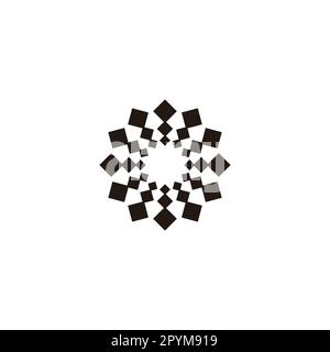 Arrows, circle geometric symbol simple logo vector Stock Vector