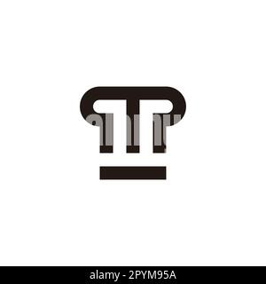 Letter m bakery geometric symbol simple logo vector Stock Vector