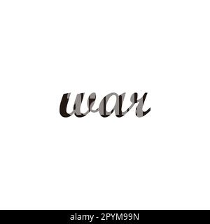 Letter war connect geometric symbol simple logo vector Stock Vector