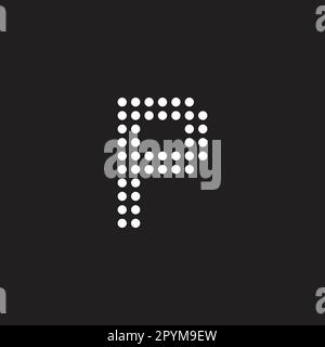 Letter P lamp, geometric symbol simple logo vector Stock Vector