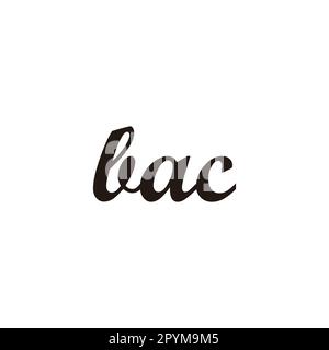 Letter bac connect geometric symbol simple logo vector Stock Vector