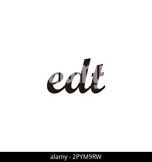 Letter edt connect geometric symbol simple logo vector Stock Vector