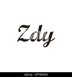 Letter Zdy connect geometric symbol simple logo vector Stock Vector