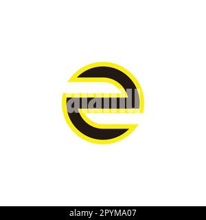 Number 2 circle, neon geometric symbol simple logo vector Stock Vector