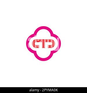 Letter m in plus, outline geometric symbol simple logo vector Stock Vector