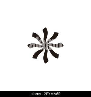 Ribbons, rounded geometric symbol simple logo vector Stock Vector