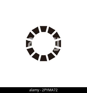 Letter O loading, modern geometric symbol simple logo vector Stock Vector