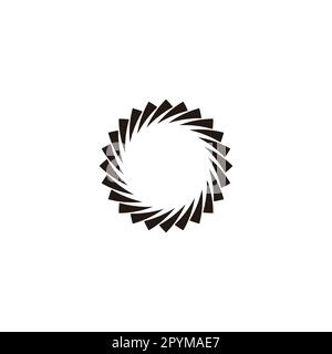 Letter O figure  papers geometric symbol simple logo vector Stock Vector
