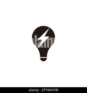 Lamp, lightning geometric symbol simple logo vector Stock Vector