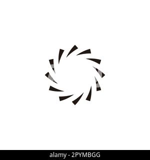 Figure, papers, rounded geometric symbol simple logo vector Stock Vector