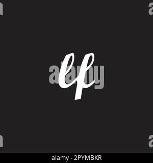 Letter Lf connect geometric symbol simple logo vector Stock Vector