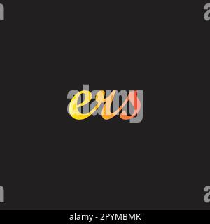 Letter ers connect geometric symbol simple logo vector Stock Vector