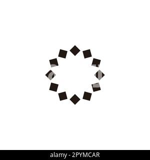 Papers, figure geometric symbol simple logo vector Stock Vector