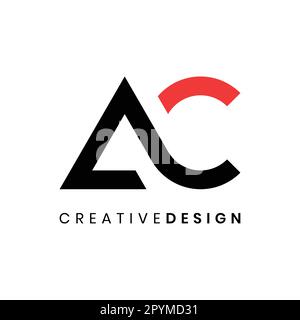 Modern abstract simple letter AC logo design vector illustration Stock Vector