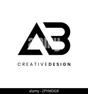 Abstract monogram letter AB logo design vector illustration Stock Vector