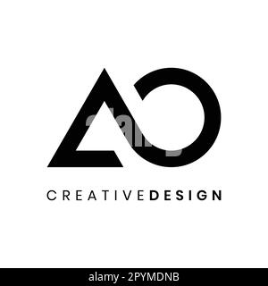 Modern linked letter AO logo design vector infinity concept Stock Vector