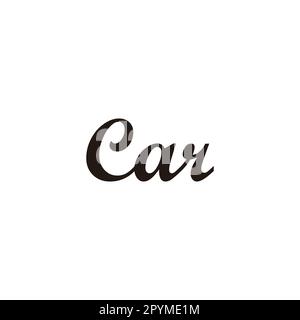 Text, ''Car', geometric symbol simple logo vector Stock Vector