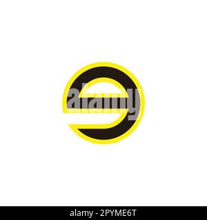 Letter g circle, neon geometric symbol simple logo vector Stock Vector