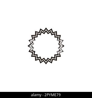 Figure, double lines geometric symbol simple logo vector Stock Vector
