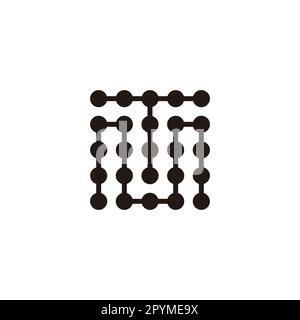 Letter M and T square molecules geometric symbol simple logo vector Stock Vector