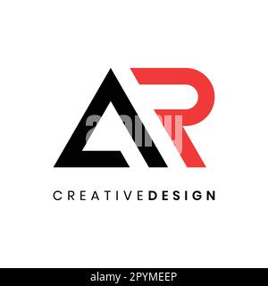 Abstract geometric letter AR logo design vector Stock Vector