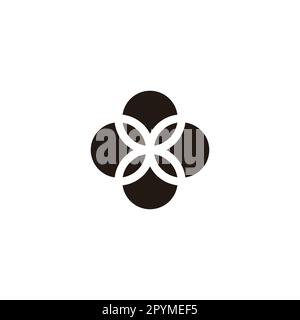 Windows, leaves geometric symbol simple logo vector Stock Vector