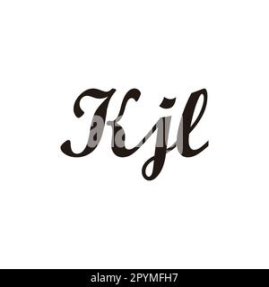 Letter Kjl connect geometric symbol simple logo vector Stock Vector