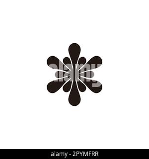 Bacteria, splash geometric symbol simple logo vector Stock Vector