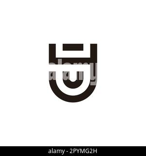 Letter u in y shield geometric symbol simple logo vector Stock Vector