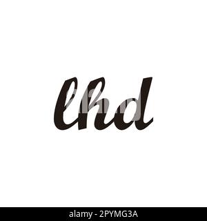 Letter lhd connect geometric symbol simple logo vector Stock Vector