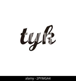 Letter tyk connect geometric symbol simple logo vector Stock Vector