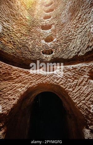 acueducto de Tiermes, Yacimiento arqueológico de Tiermes, Soria,  comunidad autónoma de Castilla y León, Spain, Europe Stock Photo