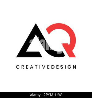 Creative modern linked or infinity letter AQ logo design vector Stock Vector