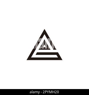 Letter o in G triangle geometric symbol simple logo vector Stock Vector