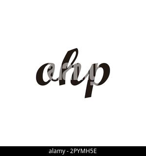 OHP circle letter logo design with circle and ellipse shape. OHP ...