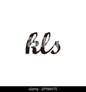 Letter kls connect geometric symbol simple logo vector Stock Vector
