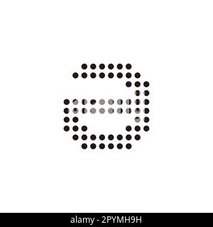 Letter a circles, screen geometric symbol simple logo vector Stock Vector