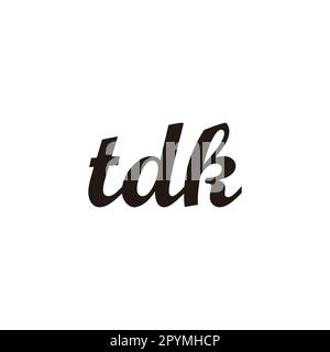 Letter tdk connect geometric symbol simple logo vector Stock Vector