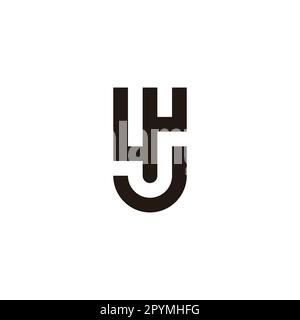 Letter W and J shield geometric symbol simple logo vector Stock Vector