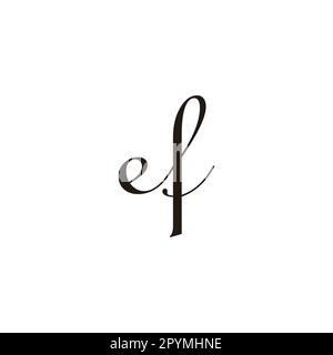 Letter ef connect geometric symbol simple logo vector Stock Vector