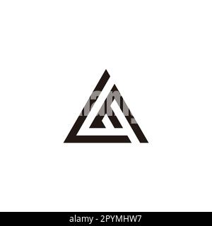 LM Monogram logo letter with triangle shield shape style design ...