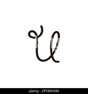 Letter u rope geometric symbol simple logo vector Stock Vector