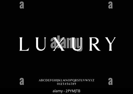 Elegant luxury sharp serif display font vector Stock Vector