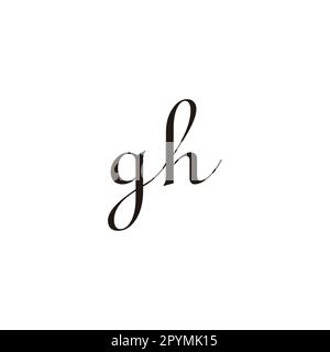 Letter gh connect geometric symbol simple logo vector Stock Vector