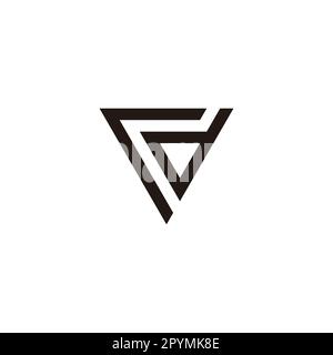 Letter r and d triangle geometric symbol simple logo vector Stock Vector