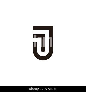 Number 1 in letter J shield geometric symbol simple logo vector Stock Vector