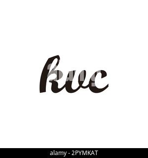 Letter kvc connect geometric symbol simple logo vector Stock Vector